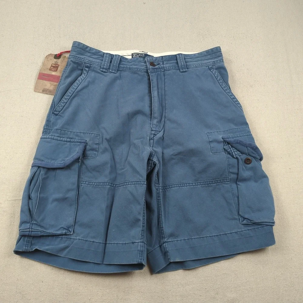 Polo Ralph Lauren Shorts Mens 33 Blue Cargo Gellar Fatigue Short